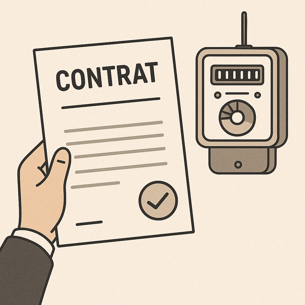 Main tenant un contrat ou compteur