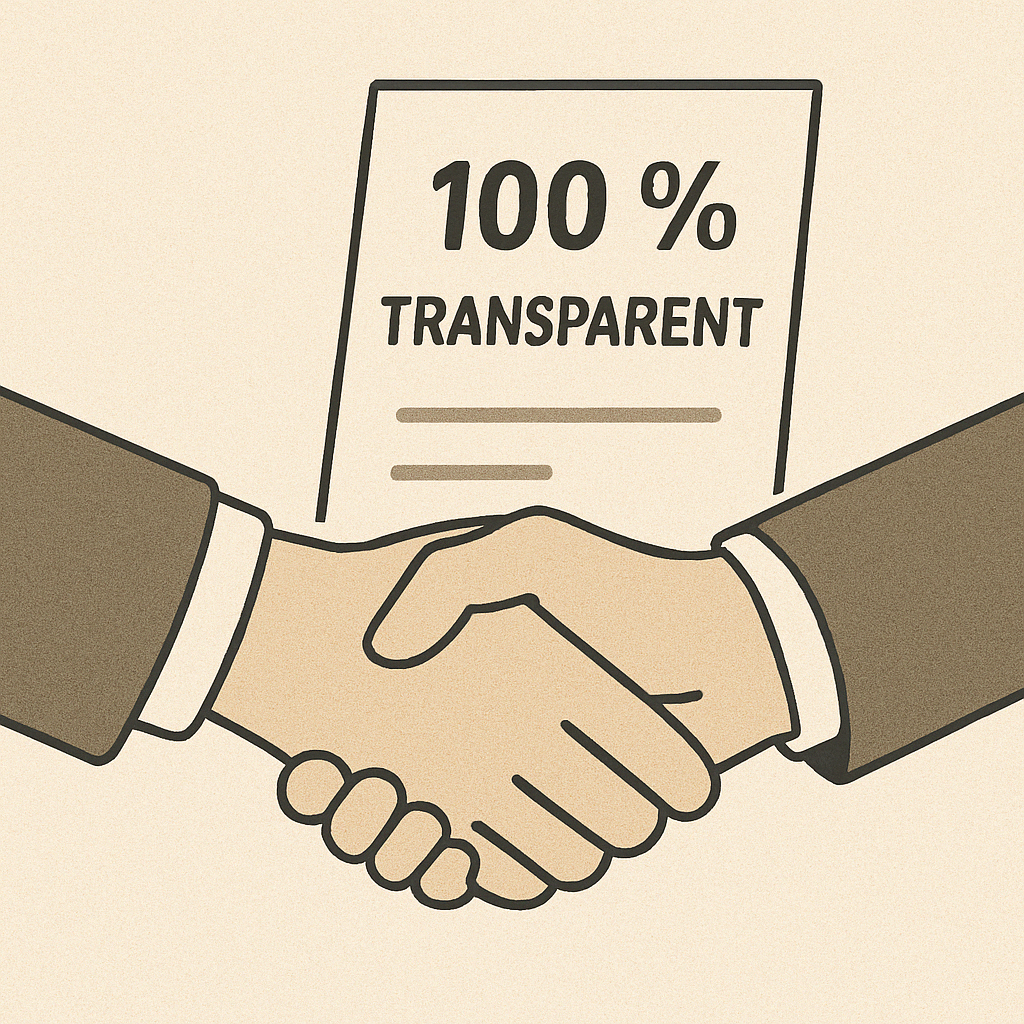 Poignée de main ou document transparent